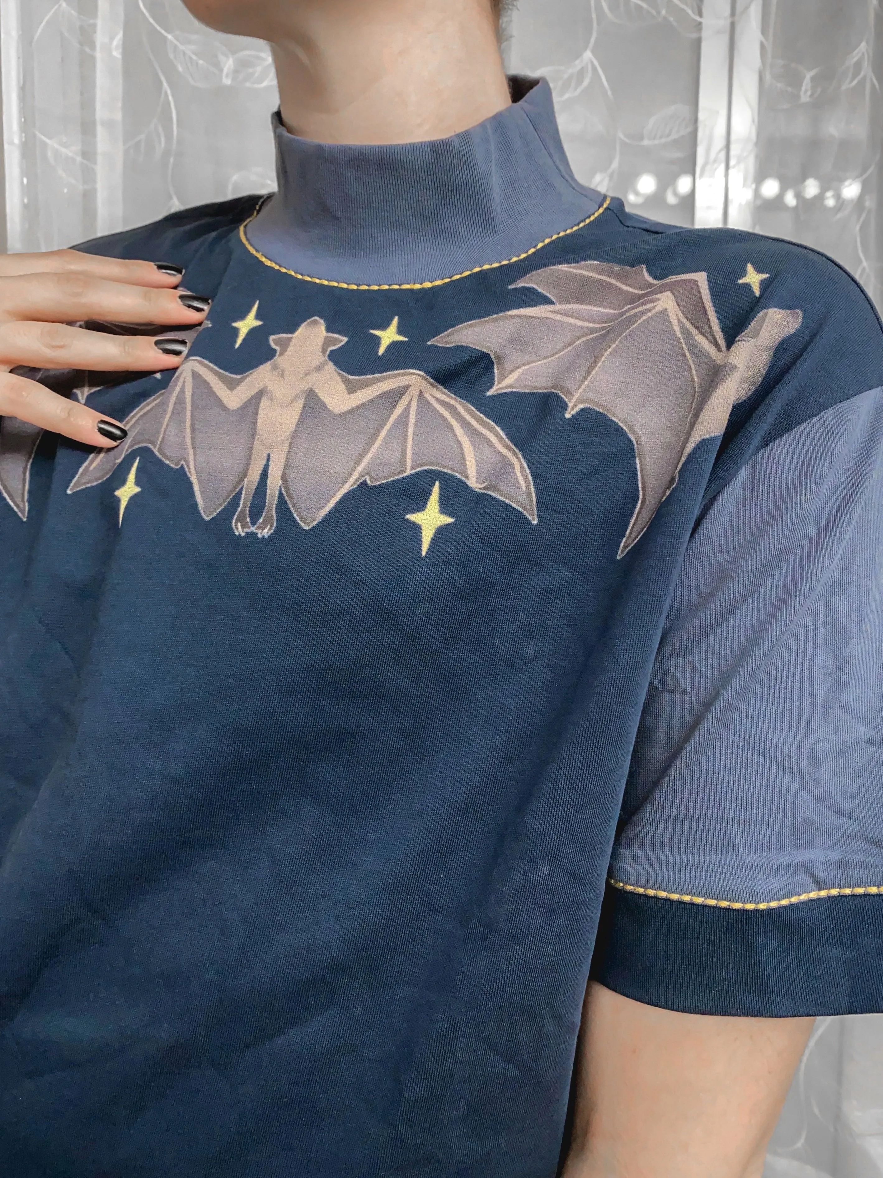 Bat Habits Mock Neck
