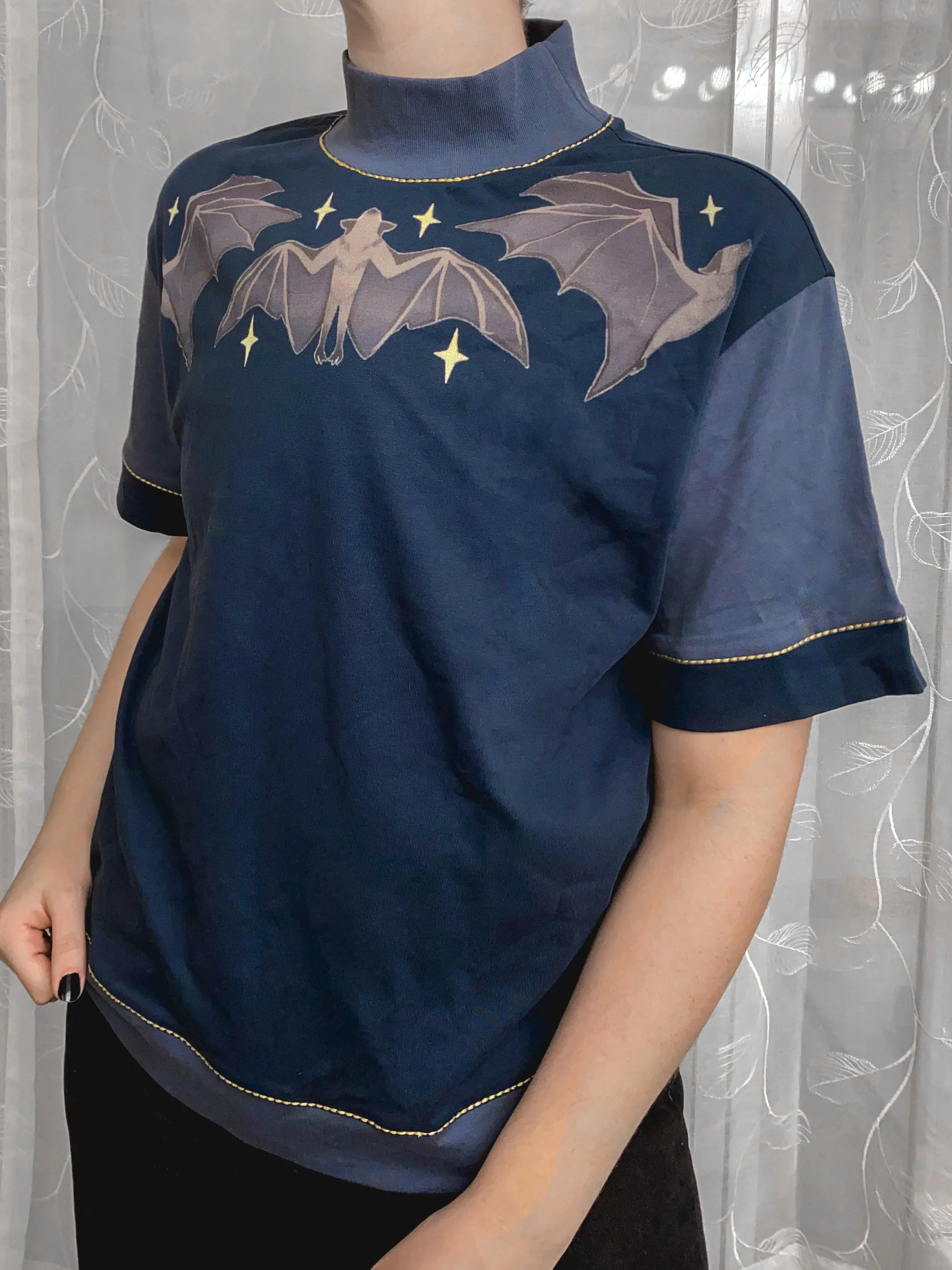 Bat Habits Mock Neck