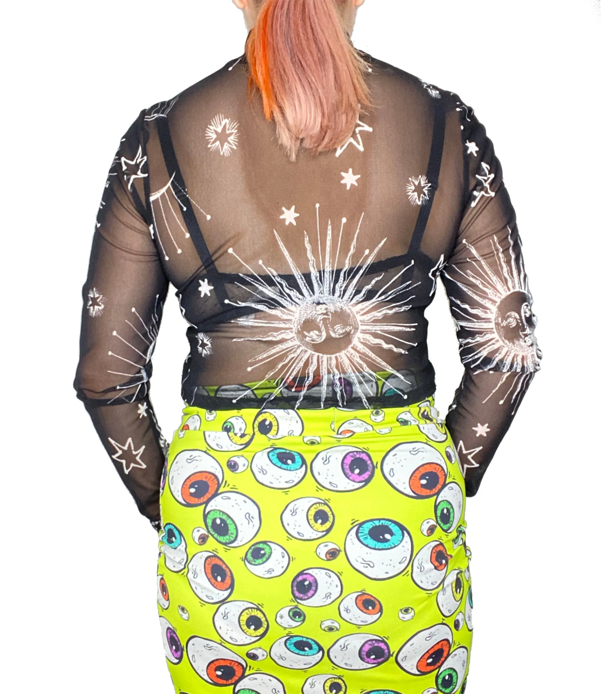 Celestial Mesh Mock Top