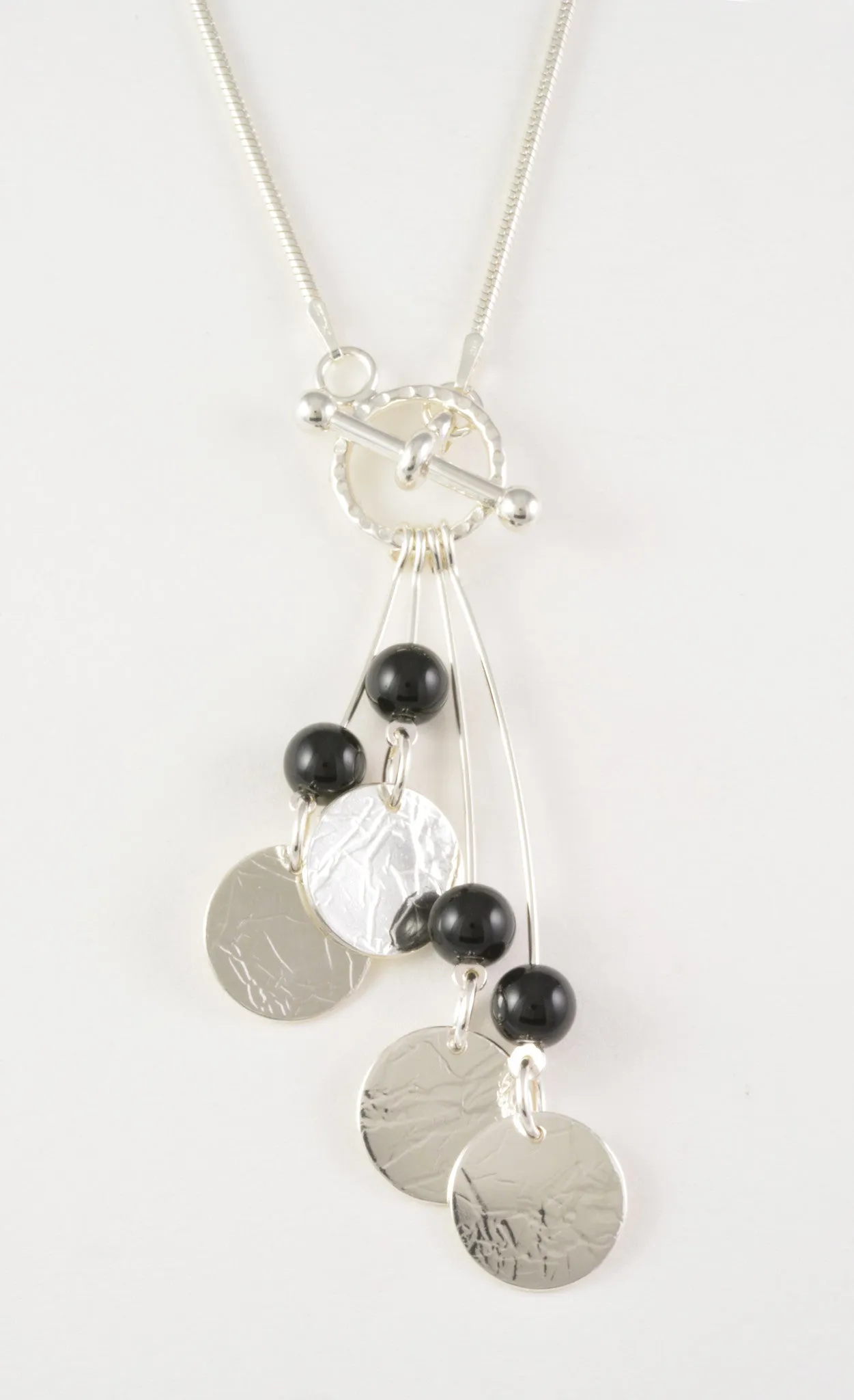 Custom: Summer Rain Lariat Style Pendant with Black Onyx
