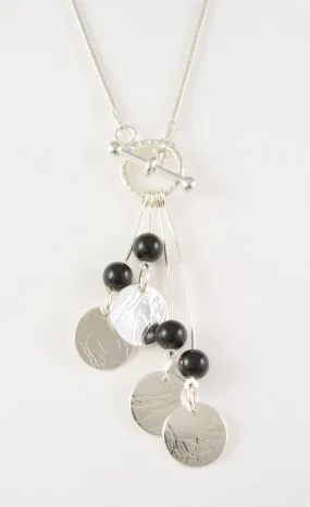 Custom: Summer Rain Lariat Style Pendant with Black Onyx