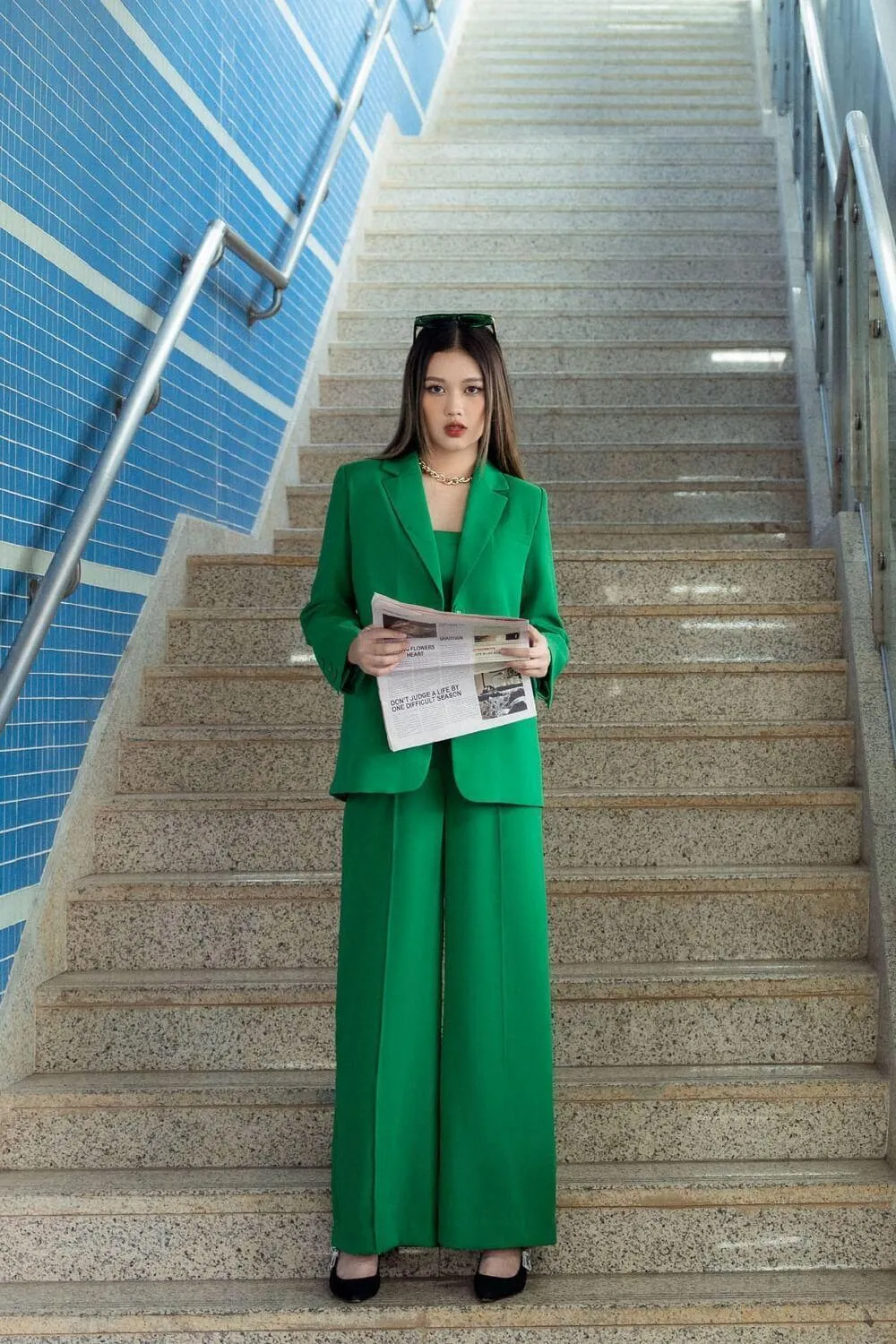 Darryl Structured Long Sleeved Polyester Set