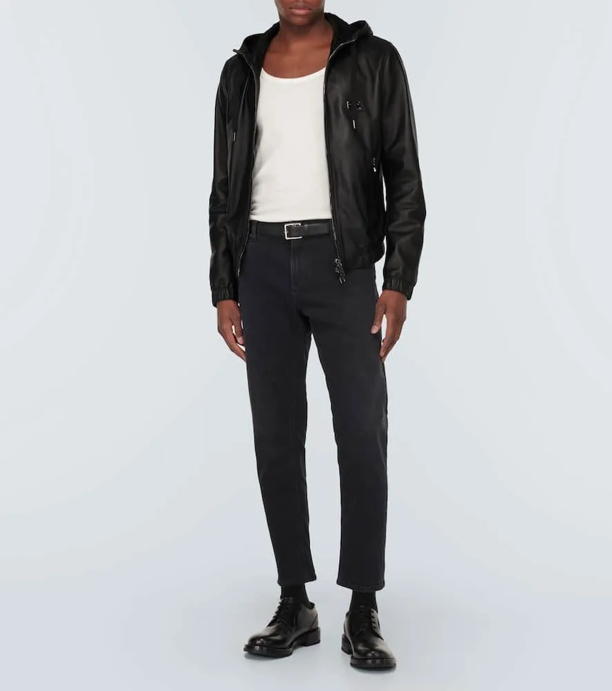 Dolce&Gabbana Logo leather jacket