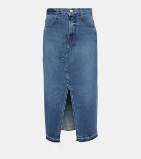 Frame midi denim skirt, blue