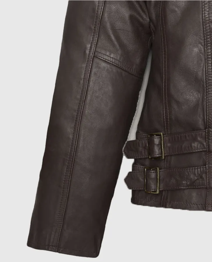 Hailey Baldwin Bieber's Brown Leather Jackets