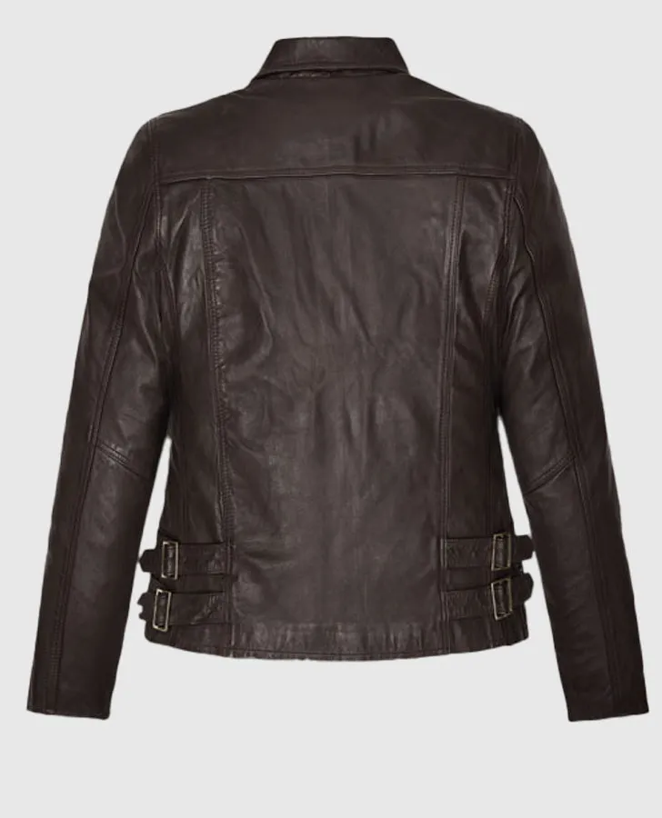 Hailey Baldwin Bieber's Brown Leather Jackets