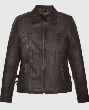 Hailey Baldwin Bieber's Brown Leather Jackets