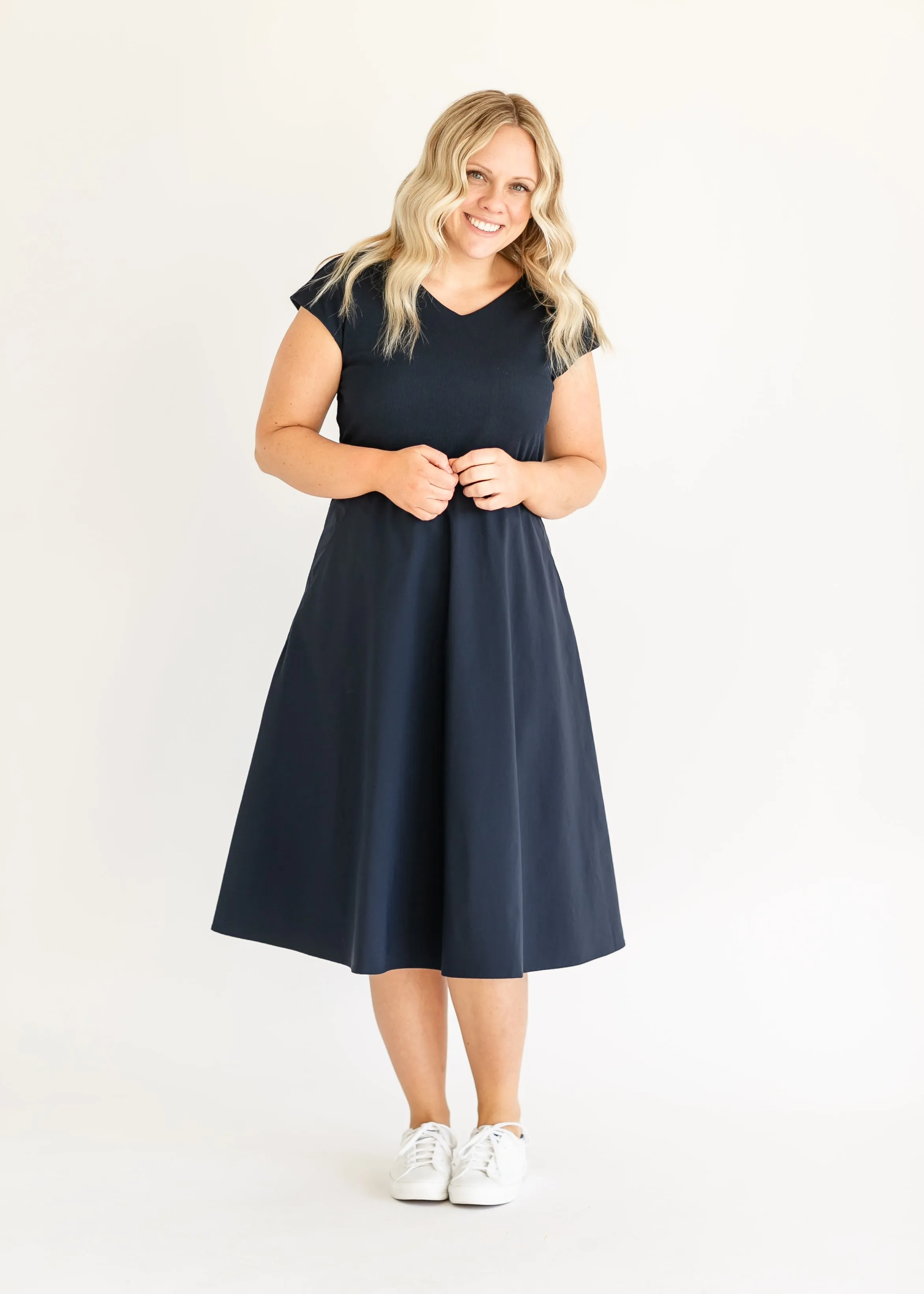 Kate Cap Sleeve Midi Dress - FINAL SALE
