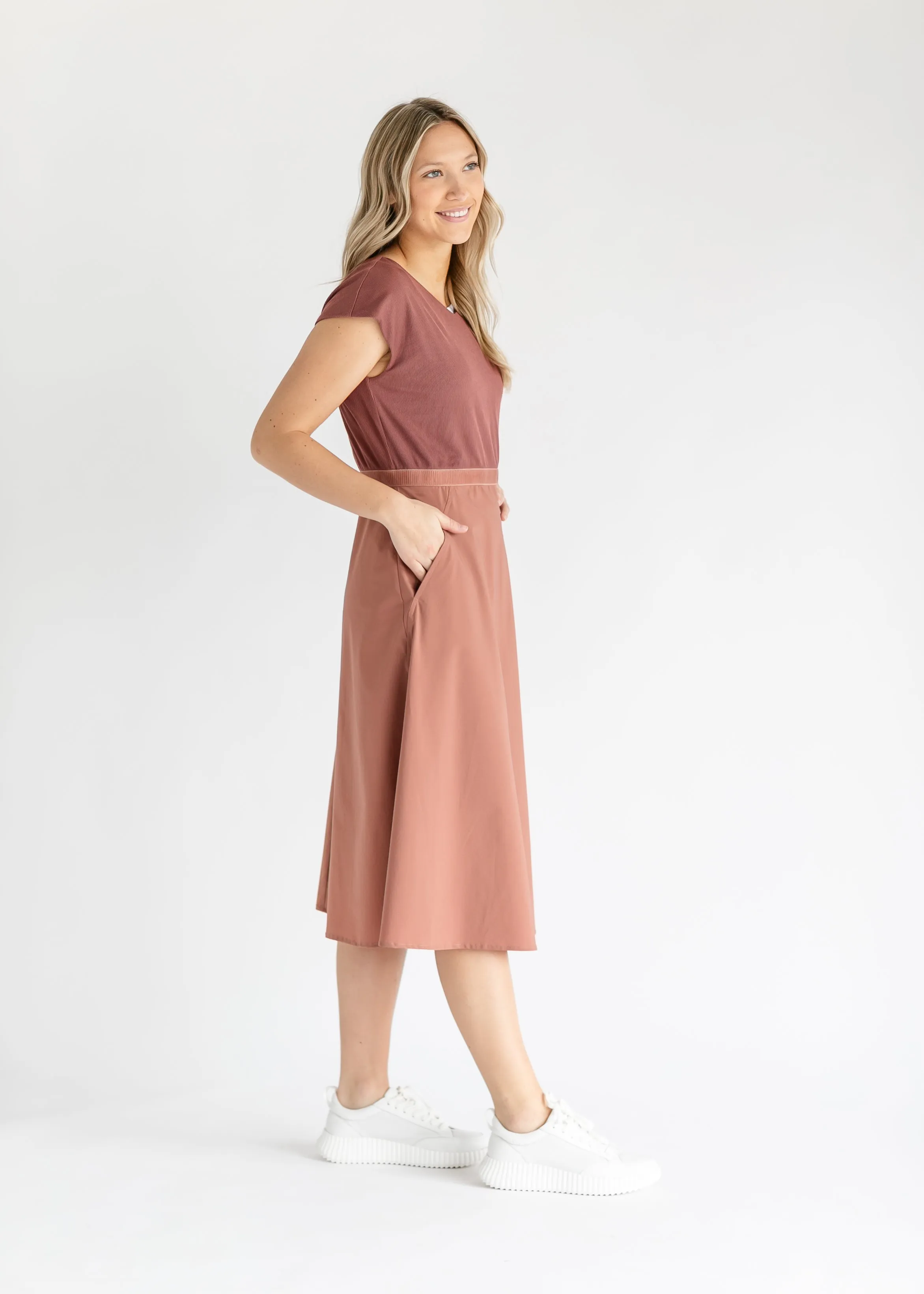 Kate Cap Sleeve Midi Dress - FINAL SALE