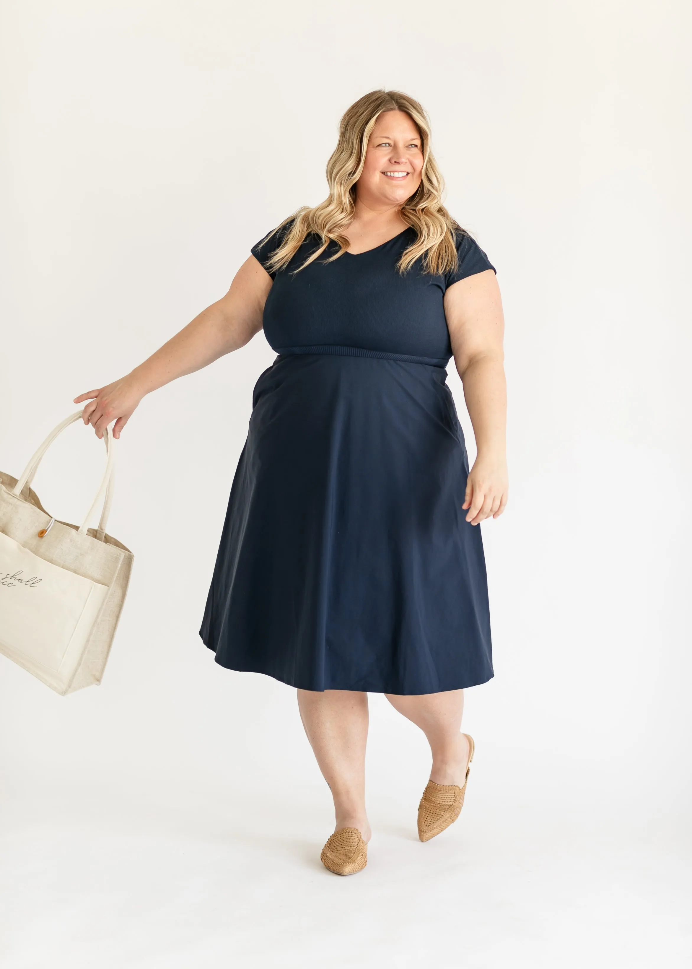 Kate Cap Sleeve Midi Dress - FINAL SALE