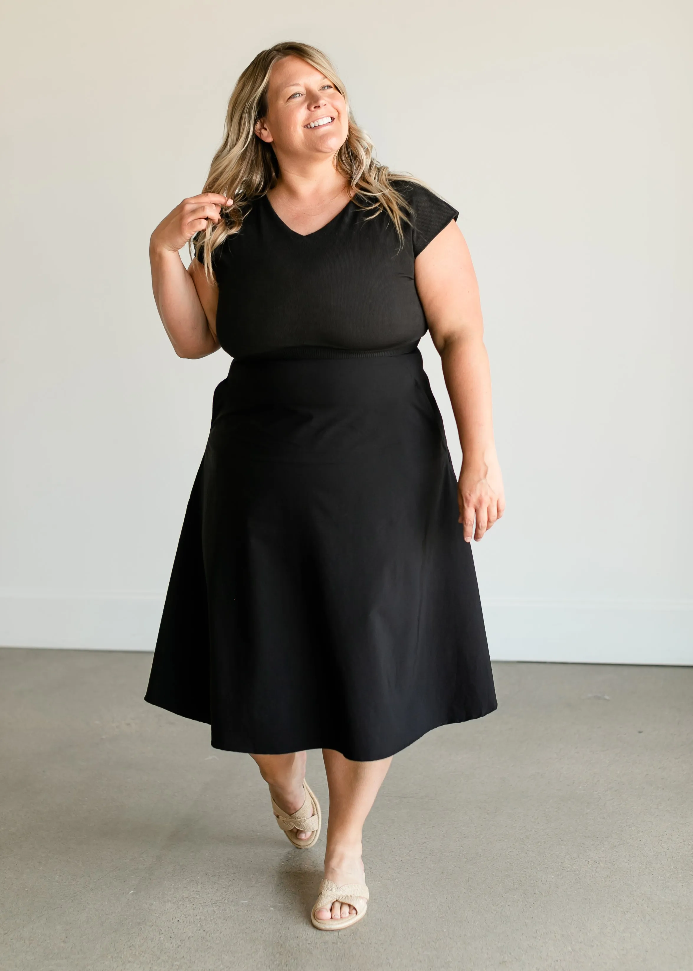 Kate Cap Sleeve Midi Dress - FINAL SALE