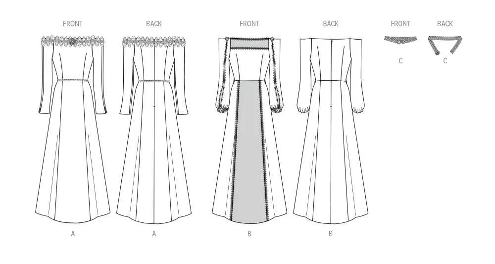 McCall's sewing pattern 8424 Medieval Dress costume