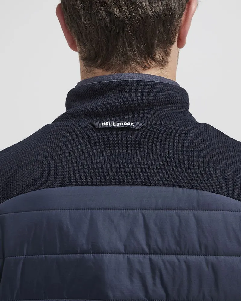 Peder Knitted Windproof Jacket - Navy