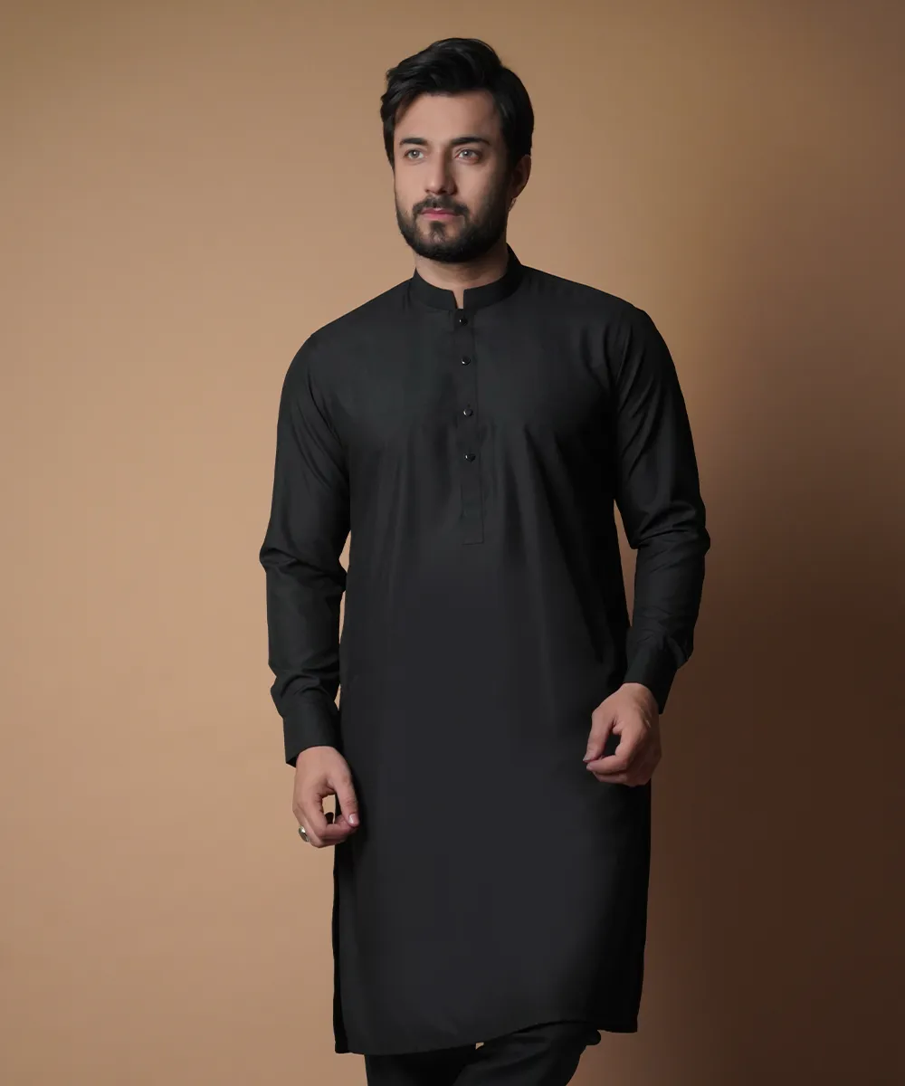 Premium by A.I - Jet Black Kurta Pyjama pants