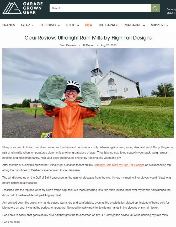 Rain Mitt "For The Trees"