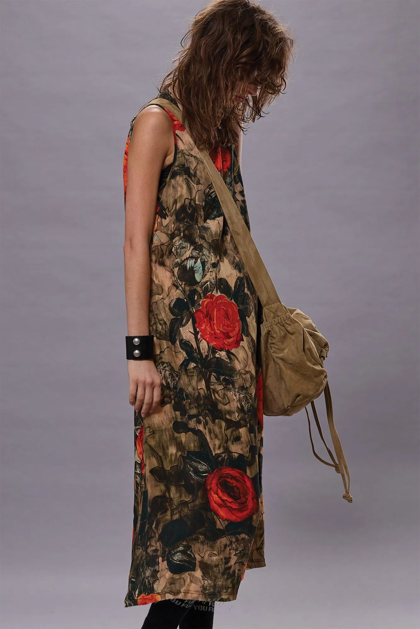 SLEEVELESS MIDI - CAMO ROSE