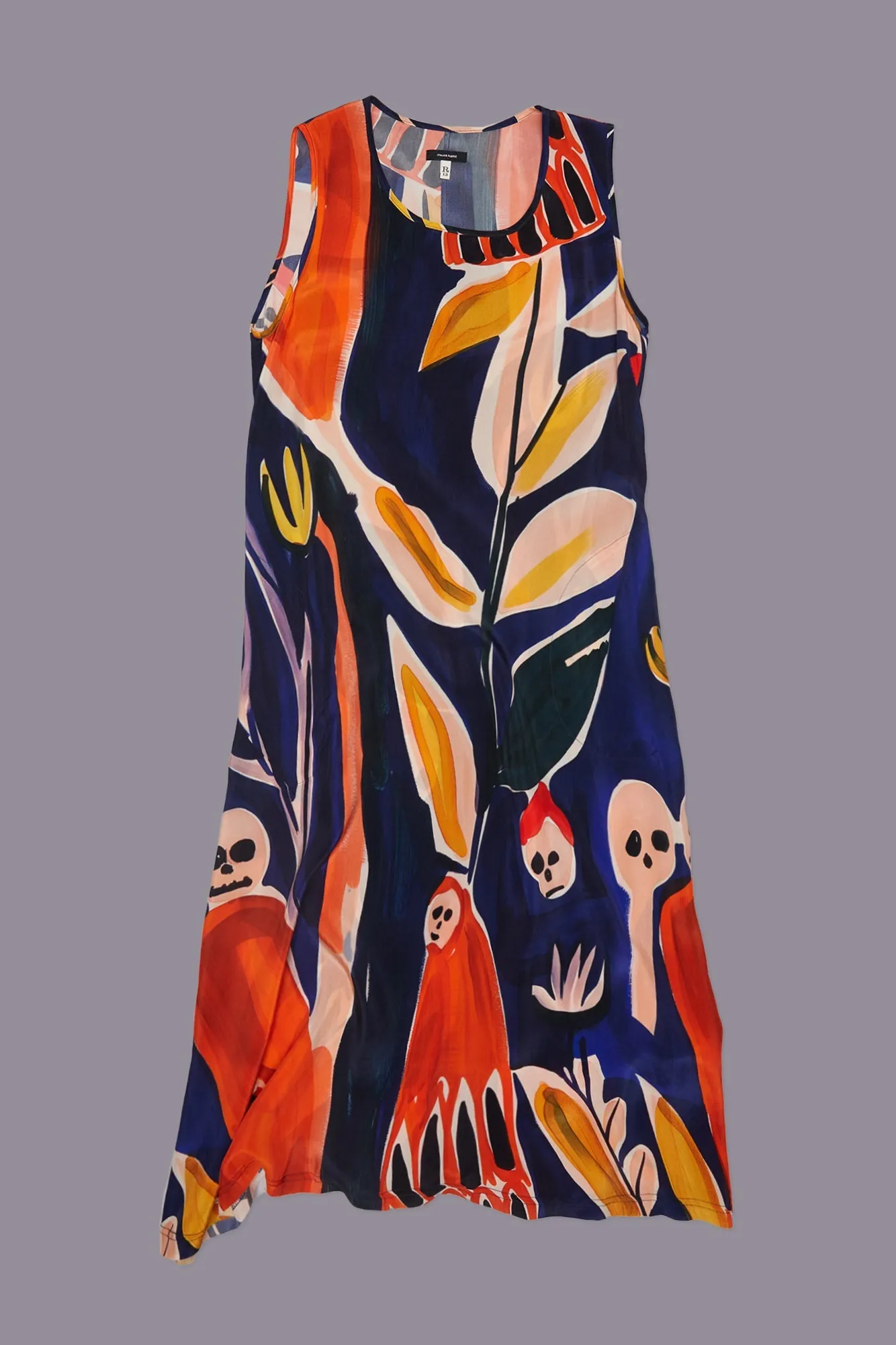 SLEEVELESS MIDI - MULTICOLOR PRINT