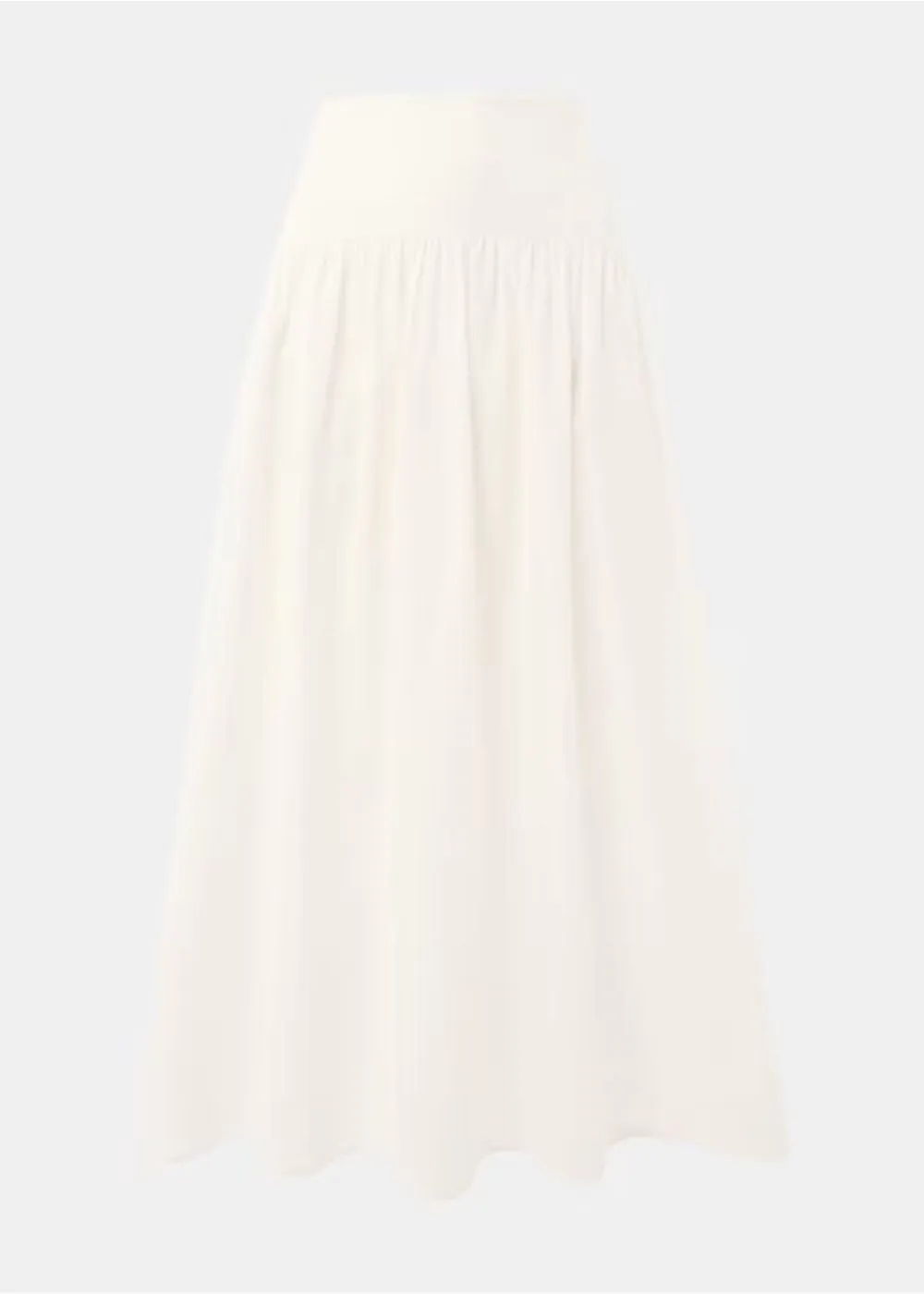 Whistles Cotton Waisted Midi Skirt