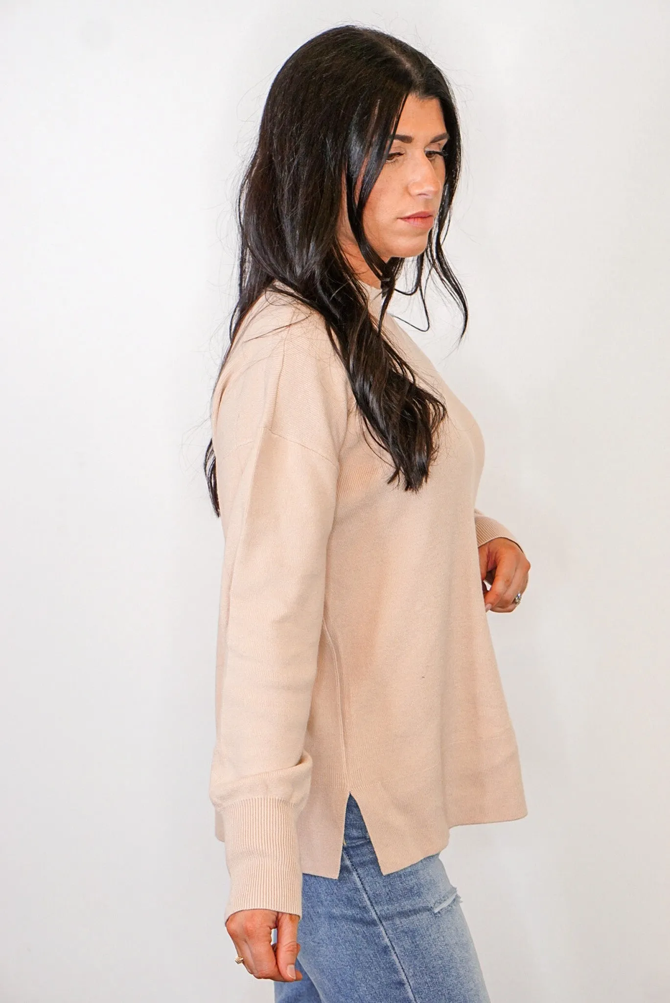Winter Wishes Natural Knit Top