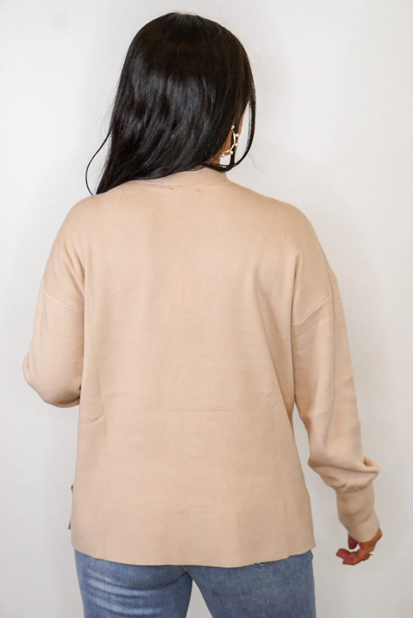 Winter Wishes Natural Knit Top