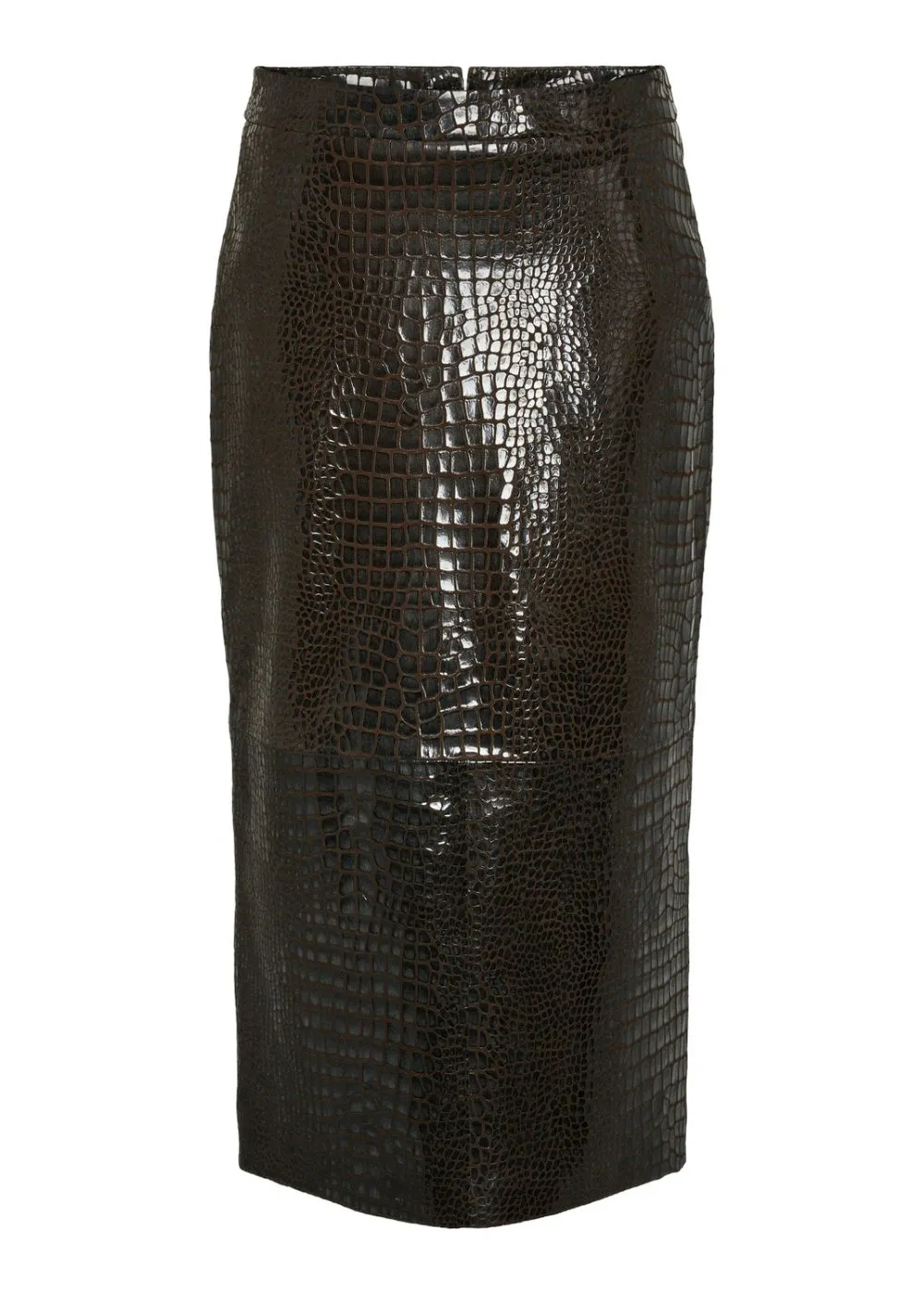 YAS SIRIS MIDI LEATHER SKIRT