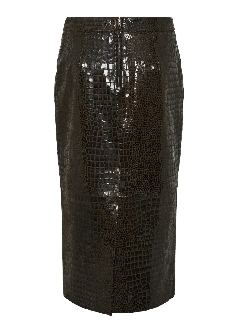 YAS SIRIS MIDI LEATHER SKIRT